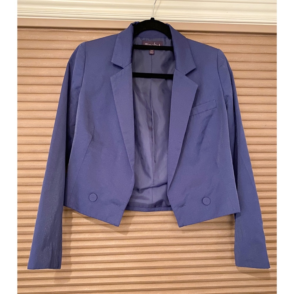 Blue Cropped Blazer